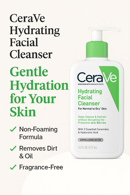 cerave hydrating facial cleanser -236ml