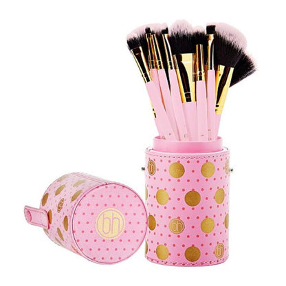 💗✨ BH Cosmetics Dot Collection – 11 Pcs Pink Brush Set 🎀💄